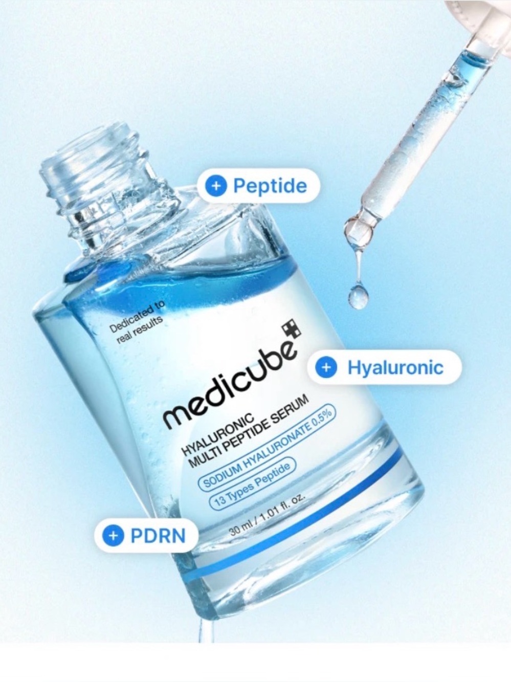 NIB MEDICUBE Hyaluronic Multi Peptide Serum 30ml Sodium Hyaluronate 0.5%